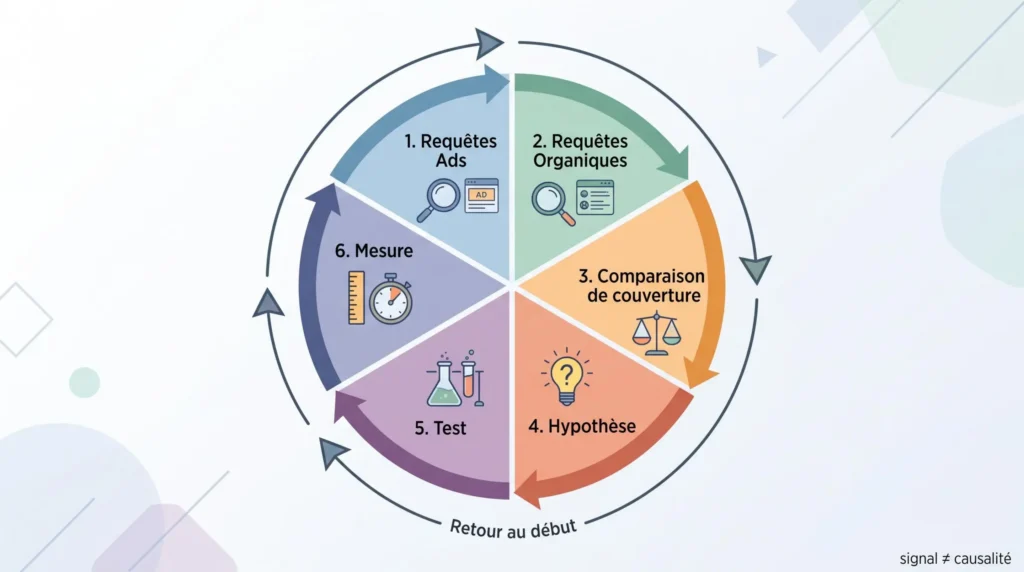 Boucle d’apprentissage entre données SEO et Google Ads